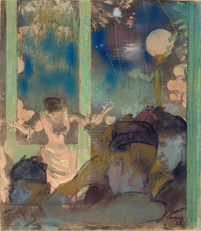 Mademoiselle Bécat im Café des Ambassadeurs von Edgar Degas
